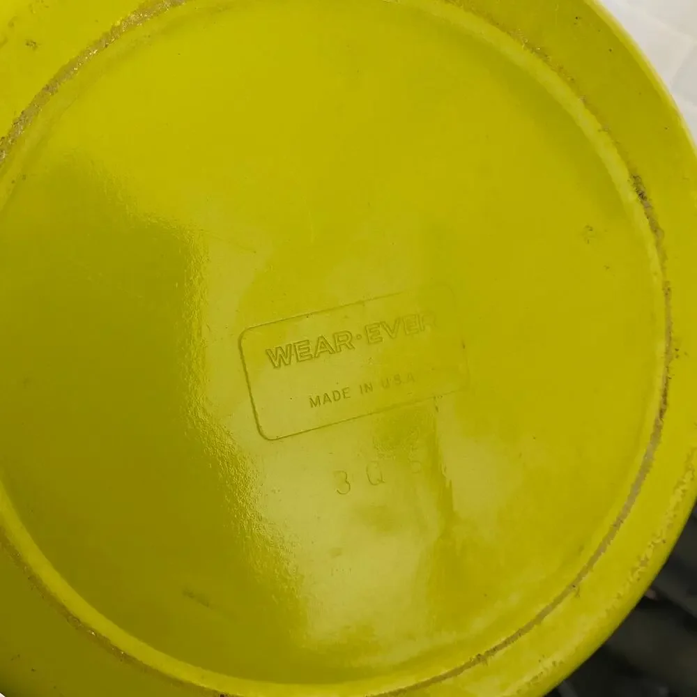 Rare Wear Ever 3Qt Vegetable Pot Vintage Green USA Made With Lid Cooking Kitchen